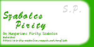 szabolcs pirity business card